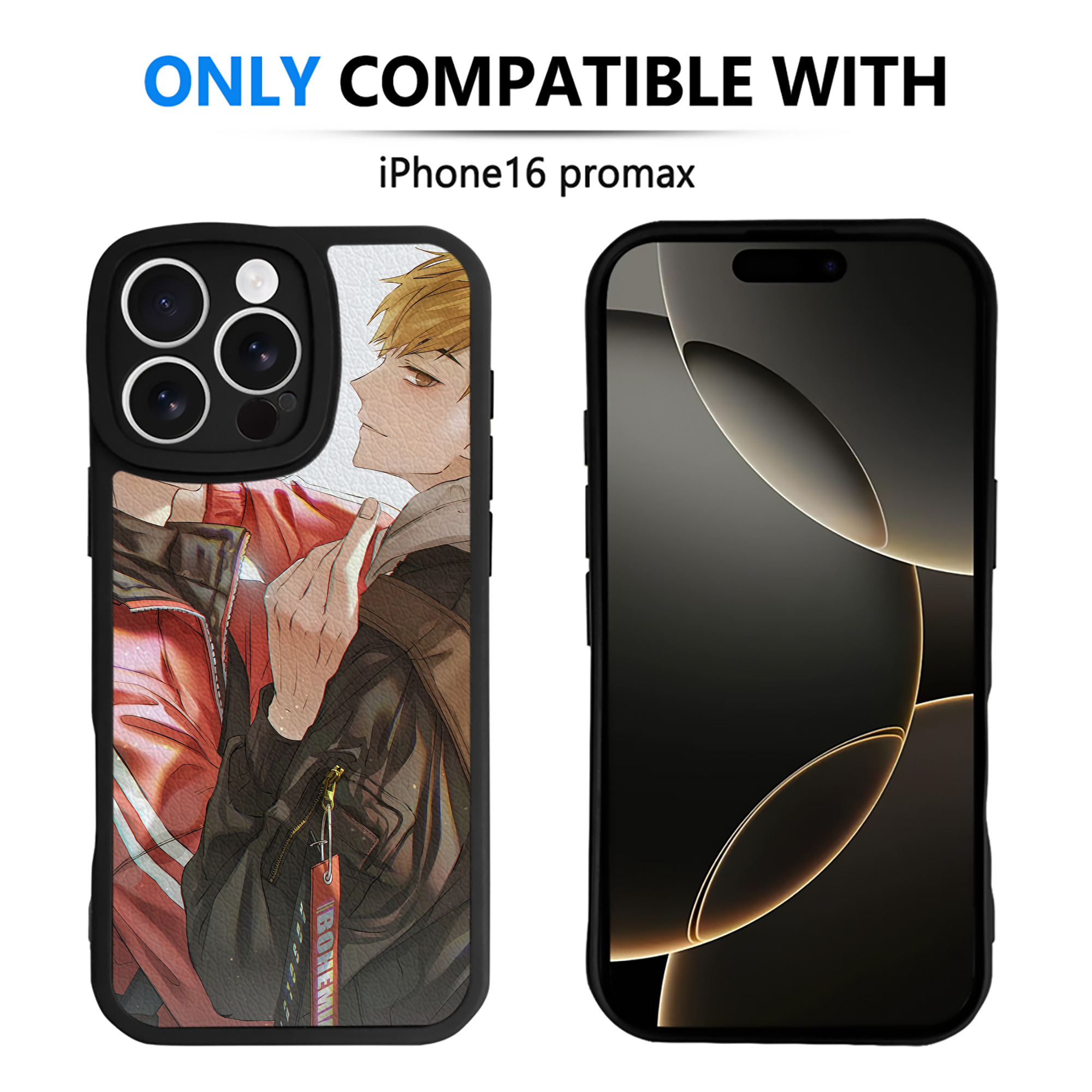 （画像用） ハイキュー!! Haikyu!! 【iPhone 16シリーズ対応】シリコンスマホケース（レザー調） 材質：シリコン